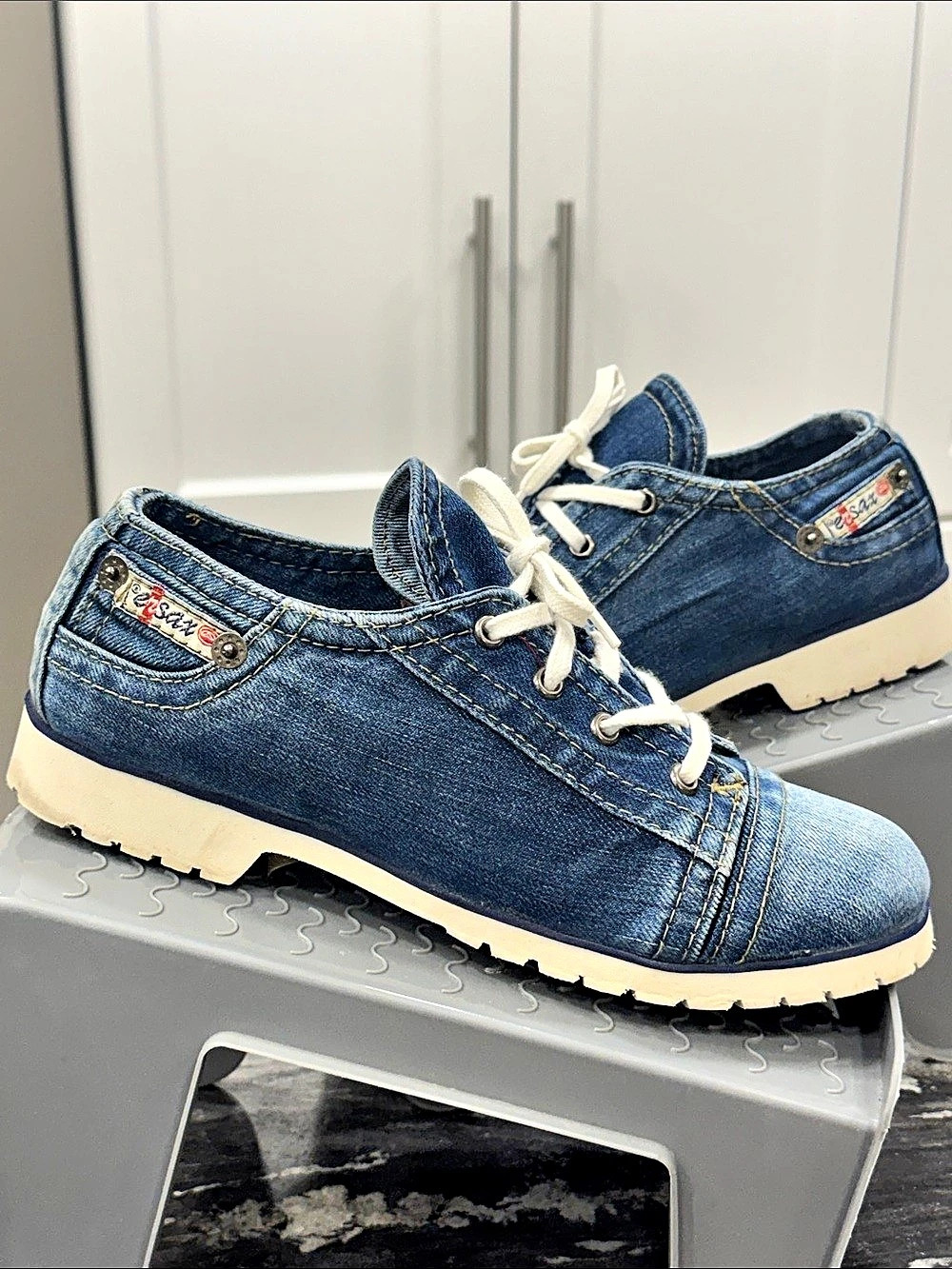ersax Original Jeans Denim Lace-Up Shoes – Women’s EU 38